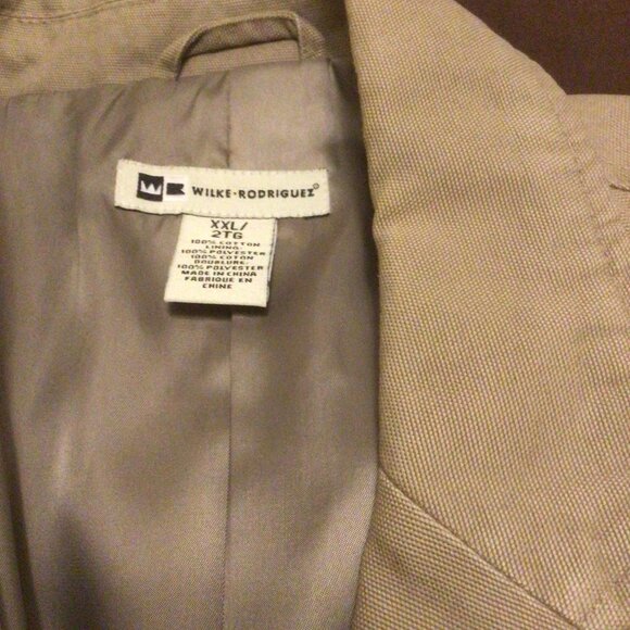 Men's Tan Blazer Cotton Summer Wear Size XXL - Picture 3 of 4